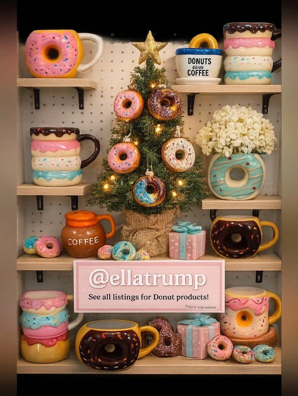Custom Made Donut Themed Doo Doll approx 15